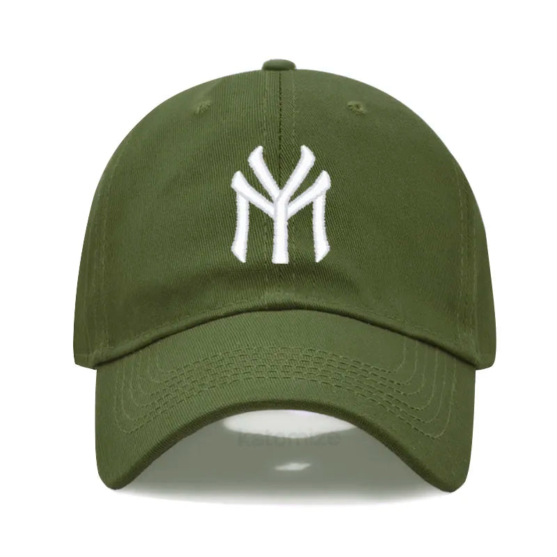 Letter MY Embroidery Baseball Cap Women Men Adjustable