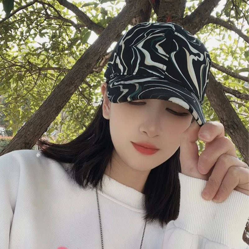 New Streetwear Kpop Striped Love Men Women Baseball Hats