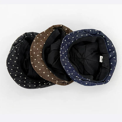 Korean Sweet Stars Printed Clouds Berets