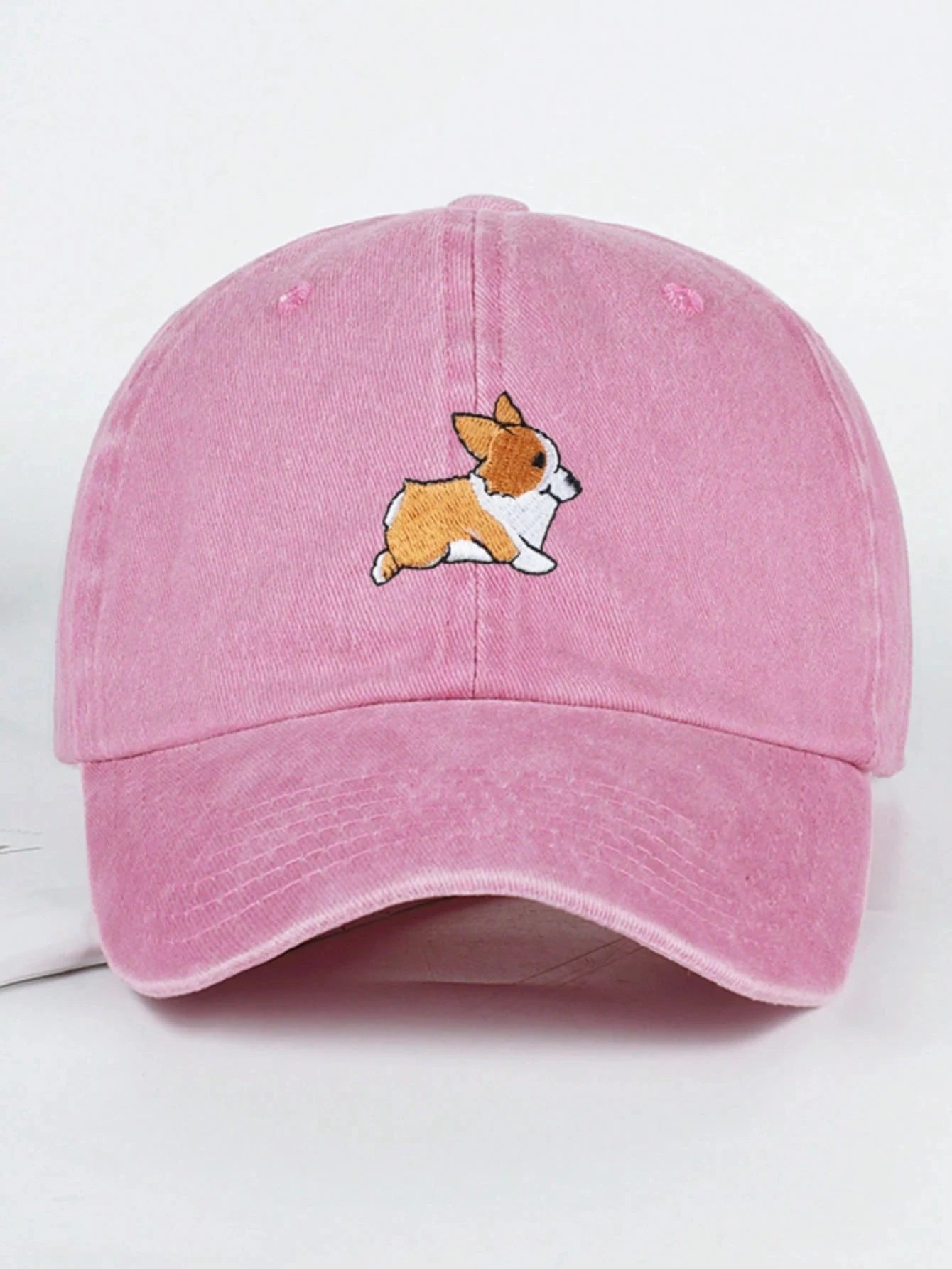 Cute Corgi Embroidered Baseball Cap for Men and Women