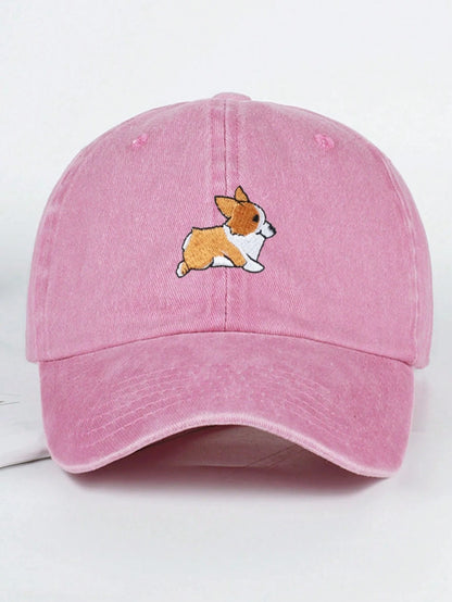 Cute Corgi Embroidered Baseball Cap for Men and Women