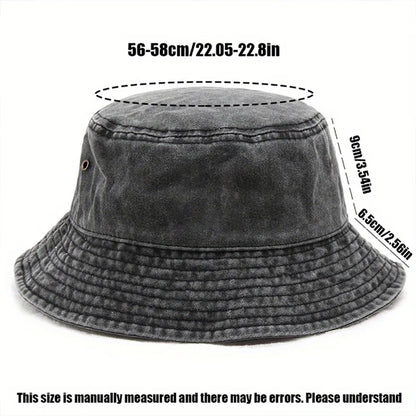 Woman Bucket Hat Cotton Washed Vintage Fishing Hat