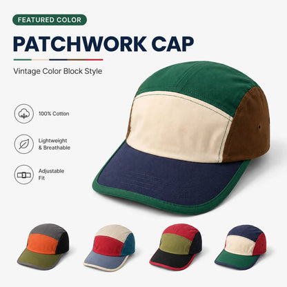 Unisex Plain Patchwork Baseball Caps For Men Women