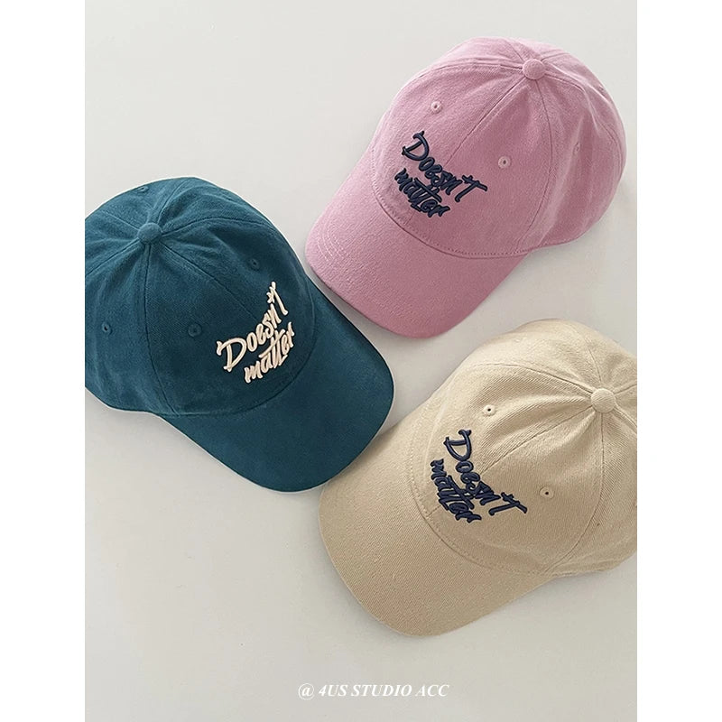 Hat Women's Autumn Washed Cotton Peaked Cap Men