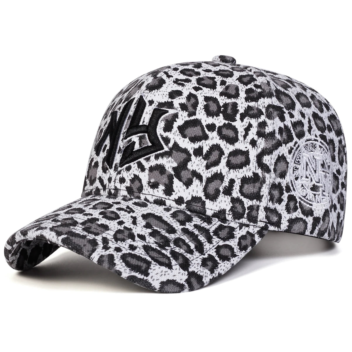 Unisex NY Embroidery Leopard Print Baseball Caps