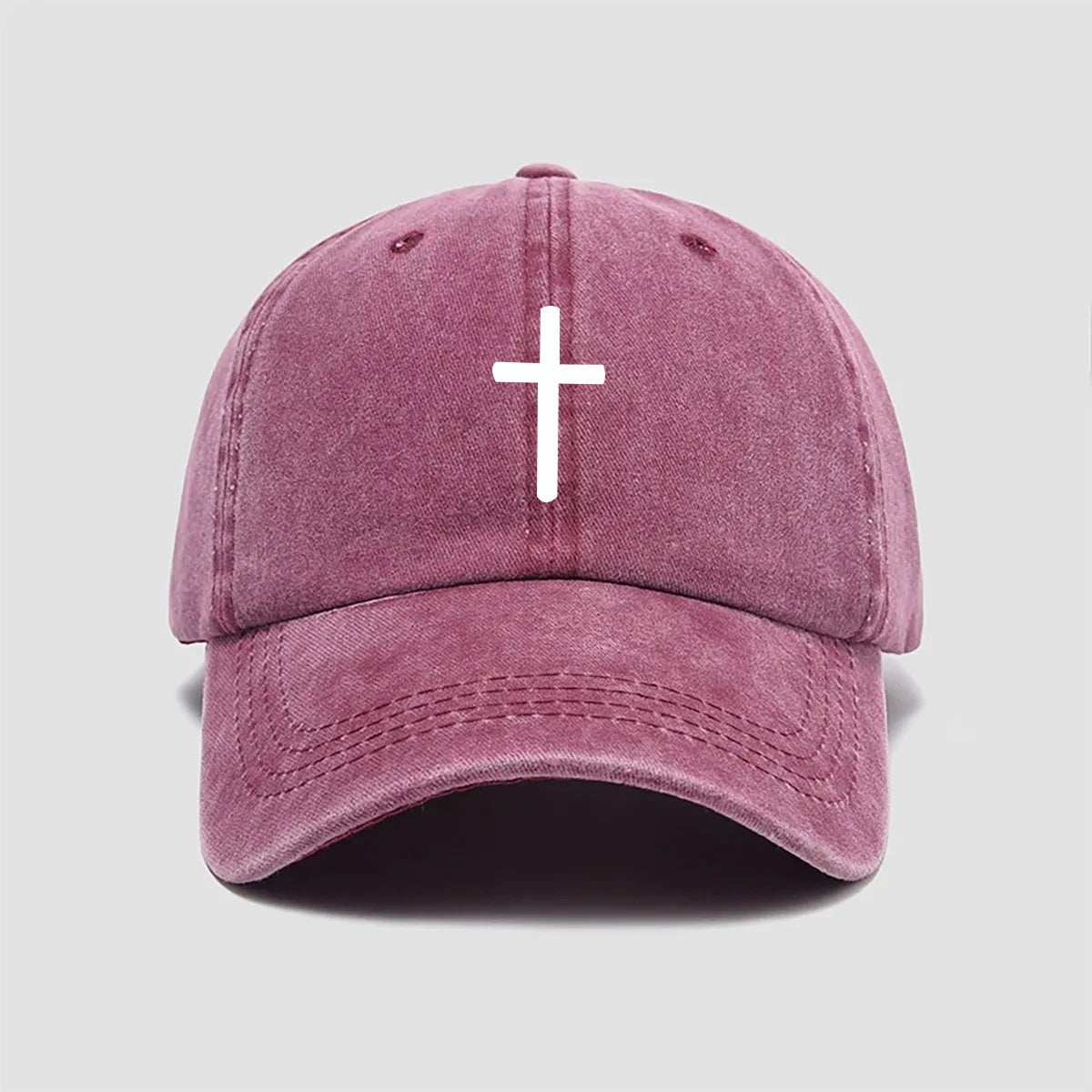 Cross Print Baseball Cap for Men and Women