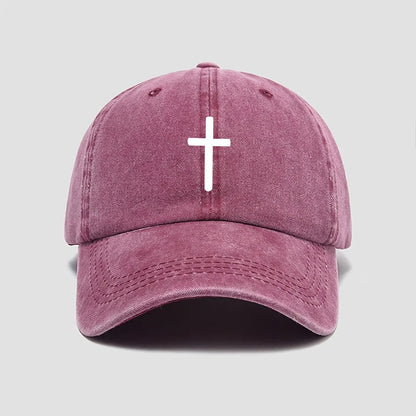 Cross Print Baseball Cap for Men and Women