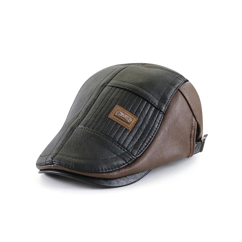 High Quality Men PU Leather Baseball Cap