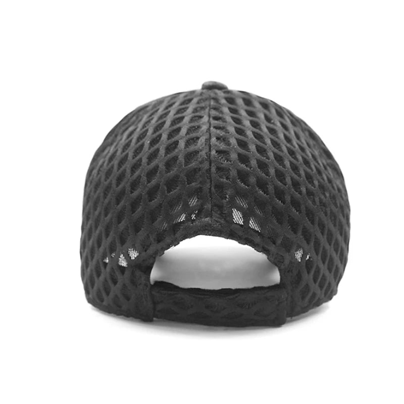 Summer Man Large Head Mesh Breathable Baseball Cap