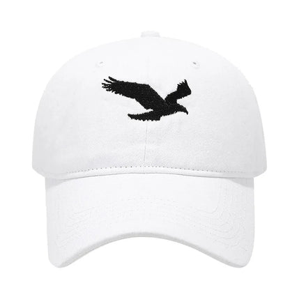 Unisex Eagle Embroidery Print Wash Baseball Cap