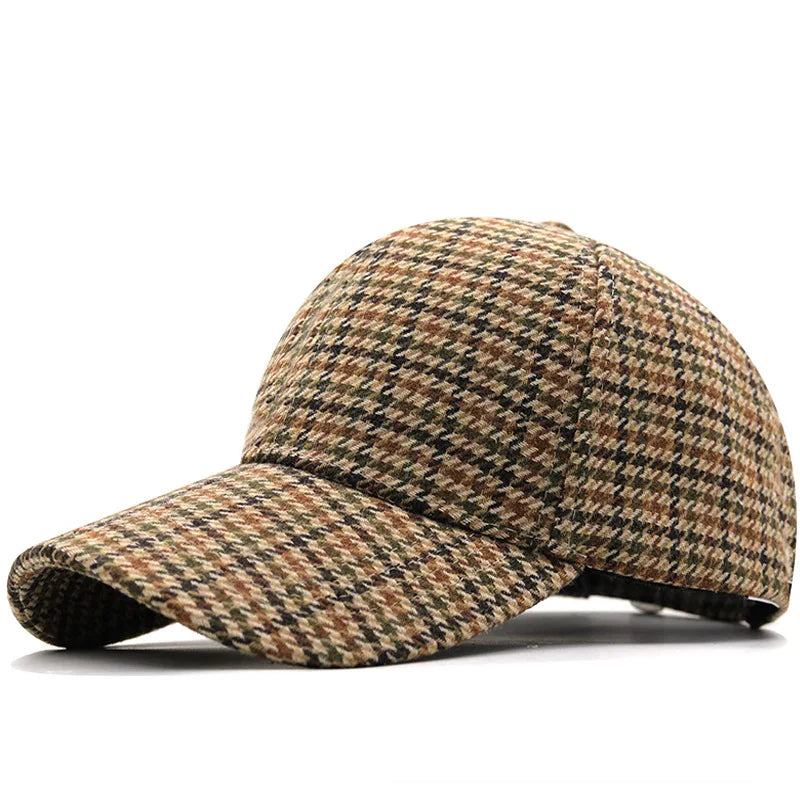 Plaid Baseball Cap - Warm, Lightweight & Adjustable
