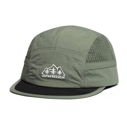5 Panel Baseball Cap for Men Women, Embroidery Mesh Nylon Quick Dry Breathable