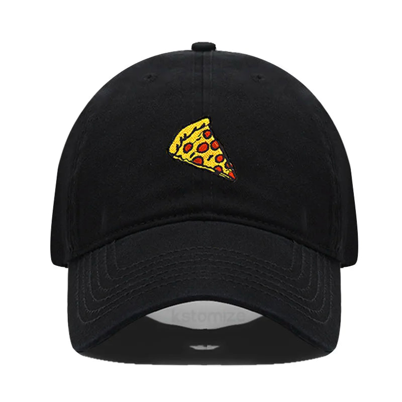 Pizza Embroidered Baseball Cap For Women Men