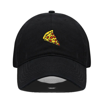 Pizza Embroidered Baseball Cap For Women Men