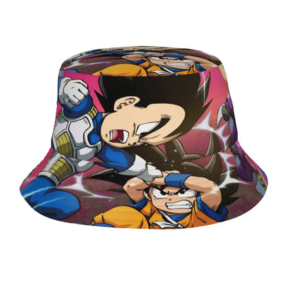 Dragon Ball Bucket Hat for Woman Summer Travel Super Saiyan Sun Hats