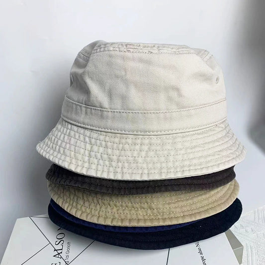 Japanese Style Cotton Simple Bucket Hat
