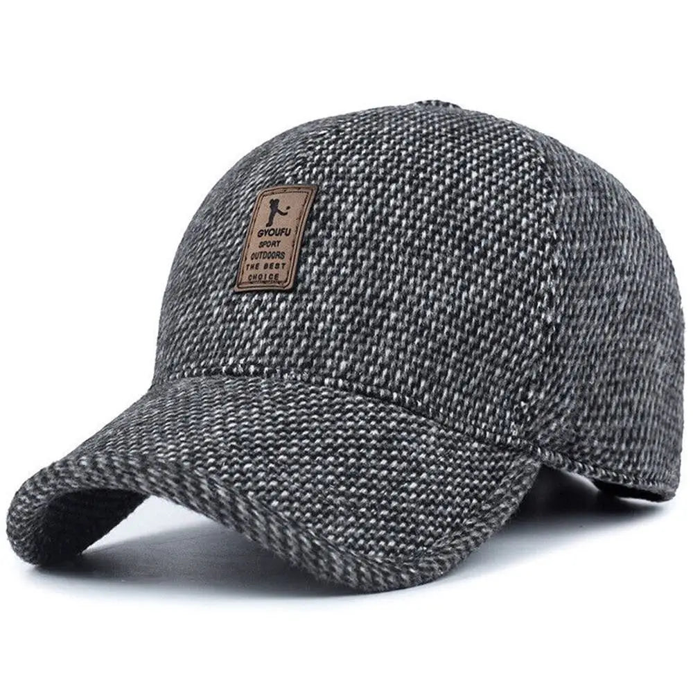 High Quality Autumn Winter Thick Earmuffs Hat Warm Adjustable Earmuffs Baseball Cap Casual Simple Outdoor Hats