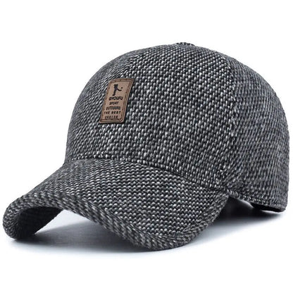 High Quality Autumn Winter Thick Earmuffs Hat Warm Adjustable Earmuffs Baseball Cap Casual Simple Outdoor Hats