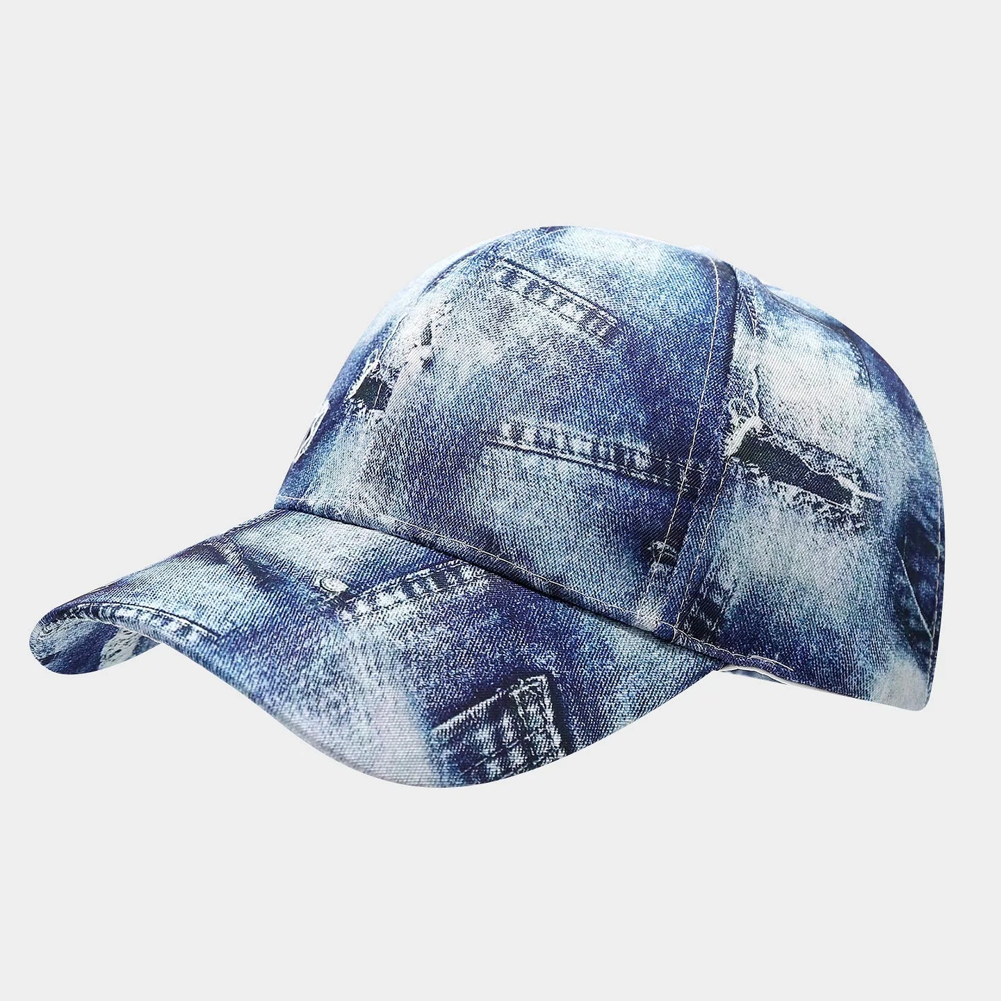 Four Seasons Sunscreen Solid Color Trend Retro Denim Baseball Hat