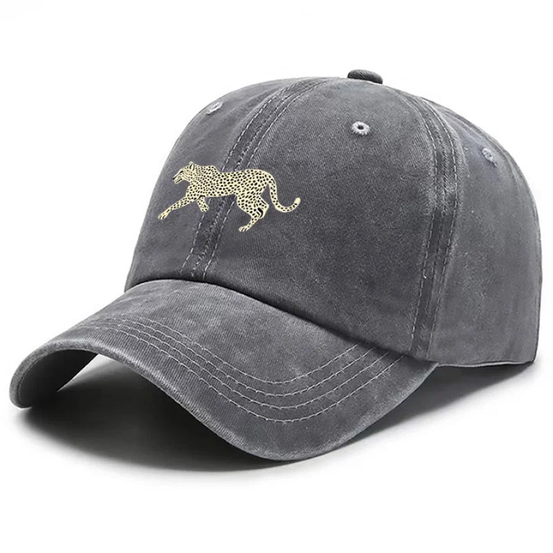 Cheetah-Style Printed Baseball Cap, Men Fashion Hat