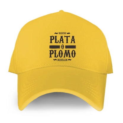 Funny Narcos Plata O Plomo Cotton Baseball Cap