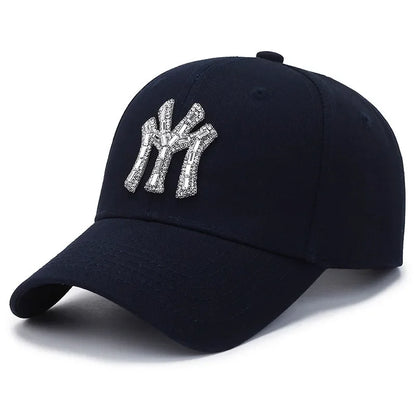 MY Rhinestone Hat Female Spring and Fall Street Casual Baseball Cap
