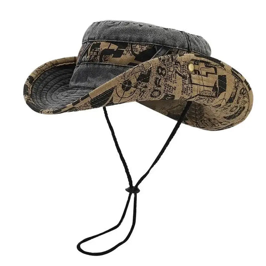 Spring Summer Cotton Letter Embroidery Pattern Bucket Hat