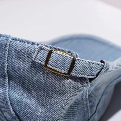 Japanese Retro Distressed Denim Forward-Cap
