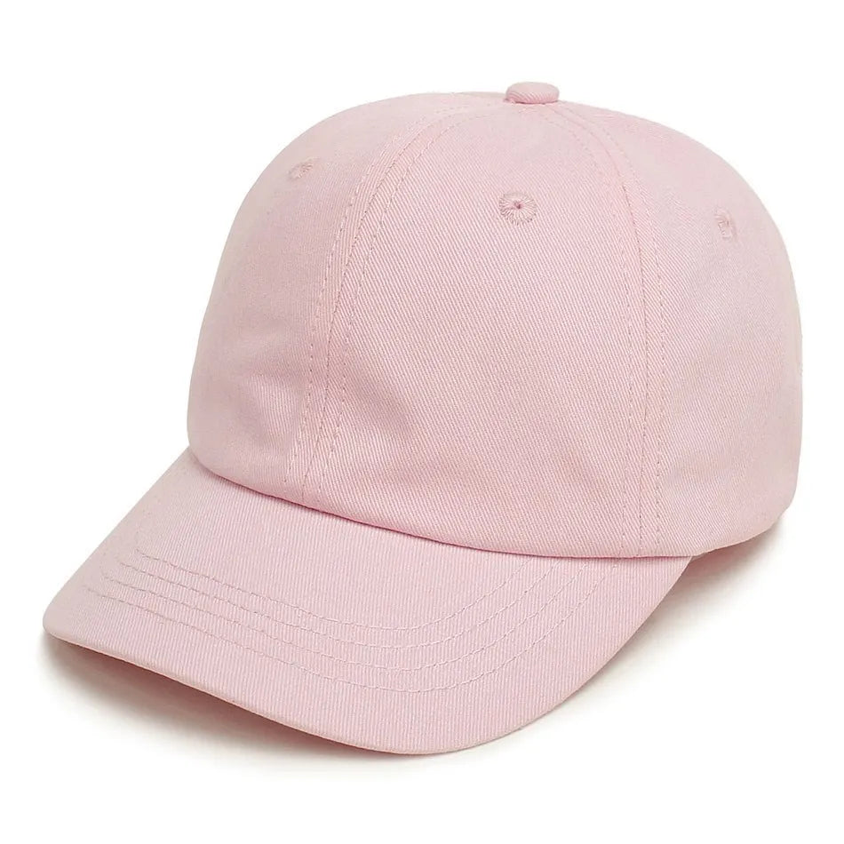 Baby Girl Baseball Caps Pink Black White Gray Children Low Profile Sun Hat Kids