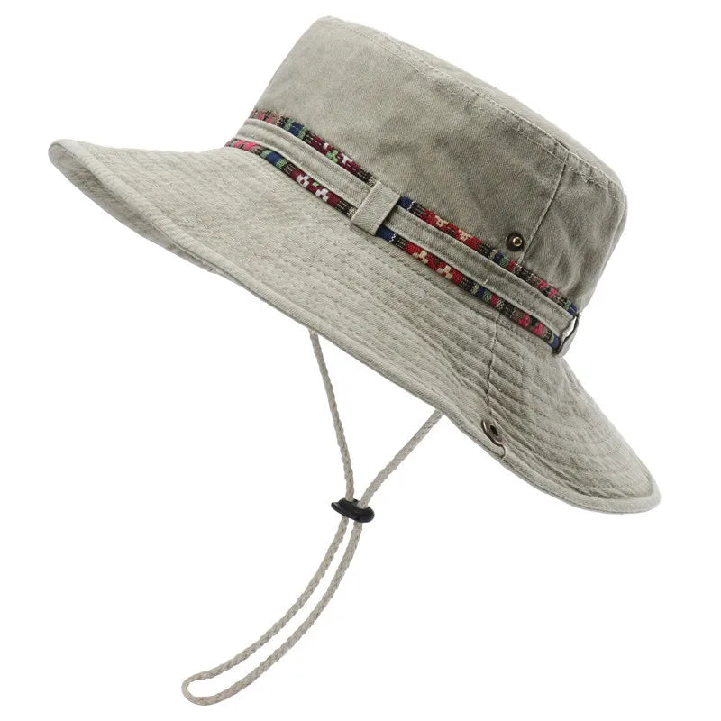Summer Men's Cotton Bucket Hat Fisherman Hats