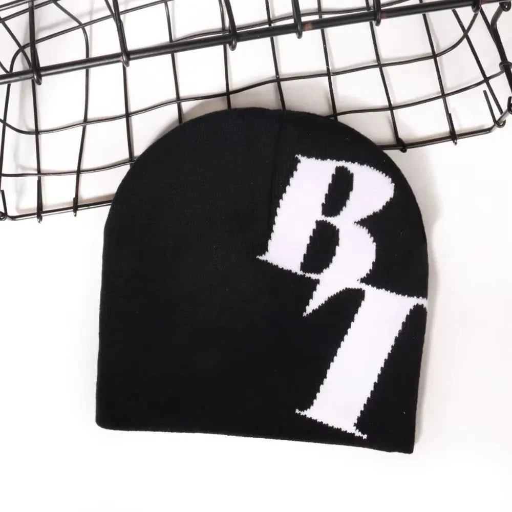 Fashion Printing Knitting Cap Hat Y2k Fiber Cold Cap Keep Warm Couple Warm Hats Outdoor
