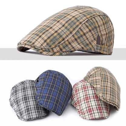 Casual Plaid Hats Men Berets Summer Herringbone Newsboy Cap
