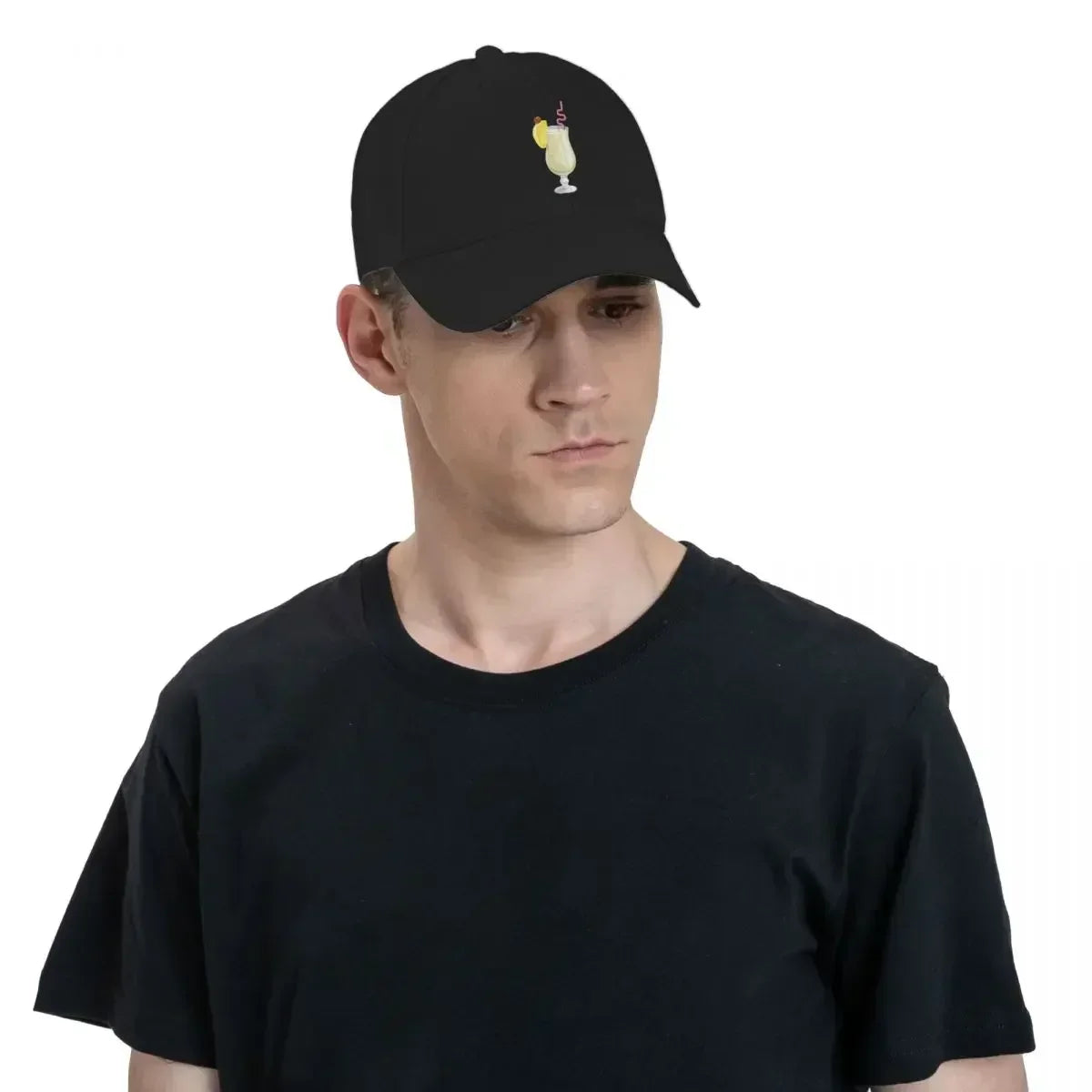 Pina Colada Cocktail Glass Baseball Cap