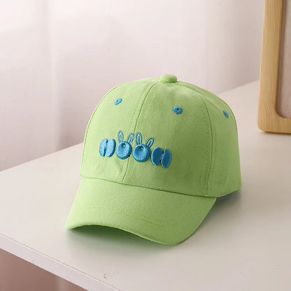 Children Embroidery Baseball Cap Solid Color Duck Tongue Cap