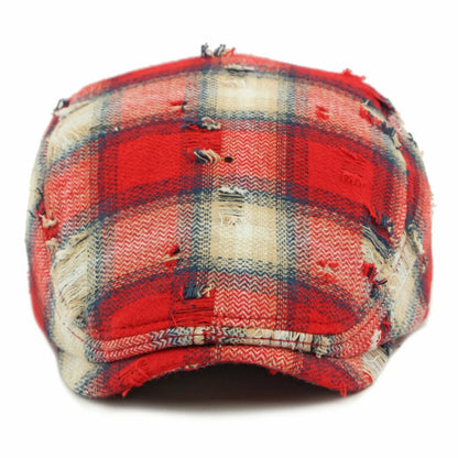 Men Women Vintage Artist Painter Plaid Beret Hat