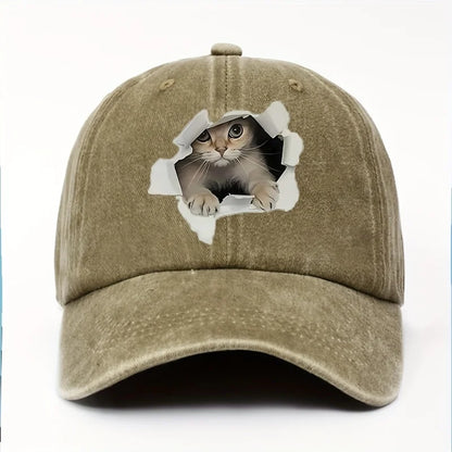 Funny Style Cat Patterned Baseball Cap