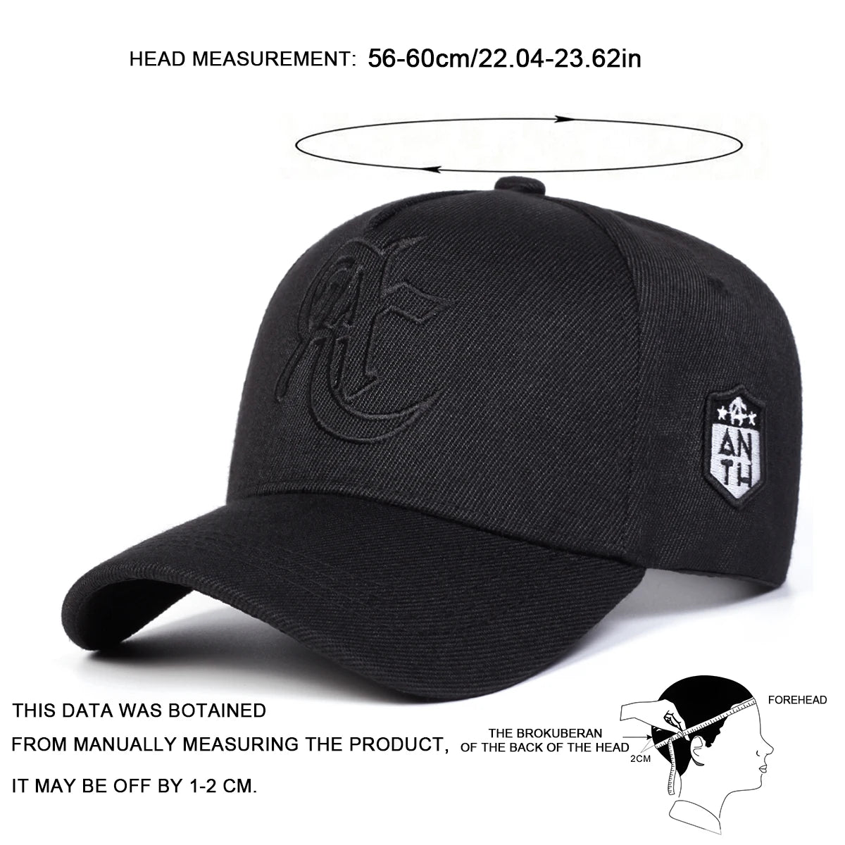 Unisex AC Letter Embroidery Baseball Caps Spring Autumn