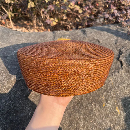 Natural Straw Sun Hat Ins Blogger Fashion Summer Flat Berets Women