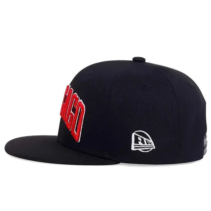 Unisex Letter Chicago Embroidery Hip-Hop Hats Spring Autumn