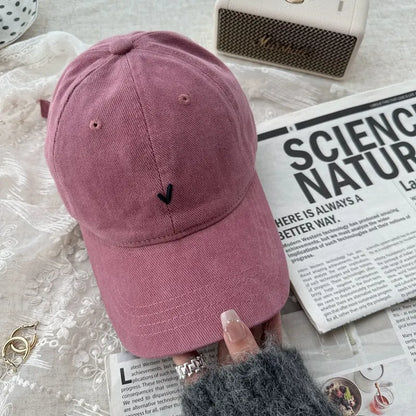 Fashion Embroidery Baseball Cap Wide Brim Retro Baseball Hat
