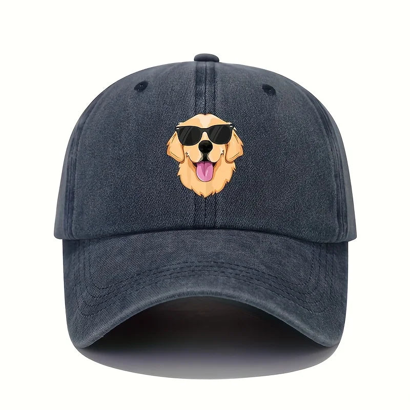 Fun Dog Print Baseball Cap with All Season Sun for Men and Women