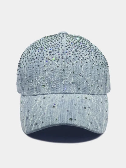 Women Fashion Lace Diamonds Designer Peaked Cap