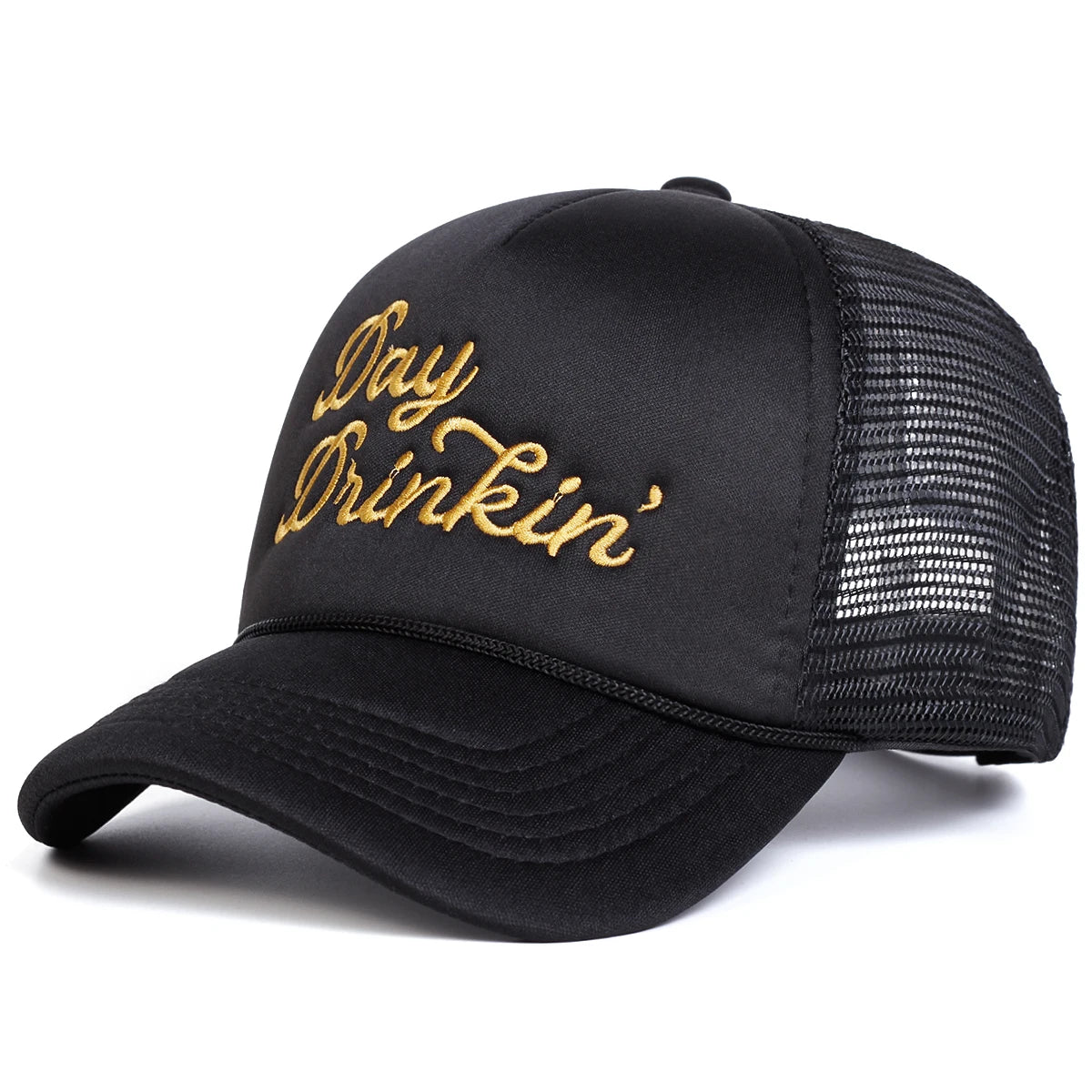 Unisex Day Drinkin Letter Embroidery Baseball Net Caps Spring and Summer Sports Cap
