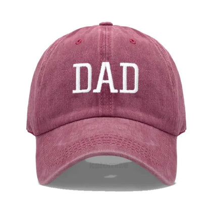 DAD MOM Embroidery Pure Cotton Baseball Cap Fashion Sport Golf Caps Sun Hat