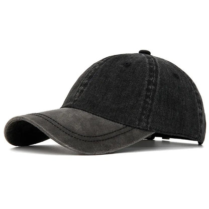New Spring 100% Cotton Washable Baseball Caps For Men