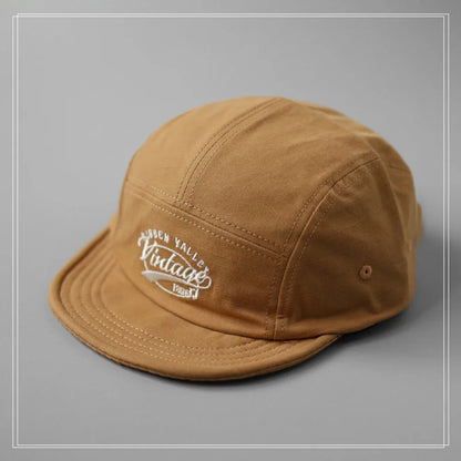 Casual Short Brim Baseball Cap 5-Panel Breathable Flat-Brimmed Sun Cap