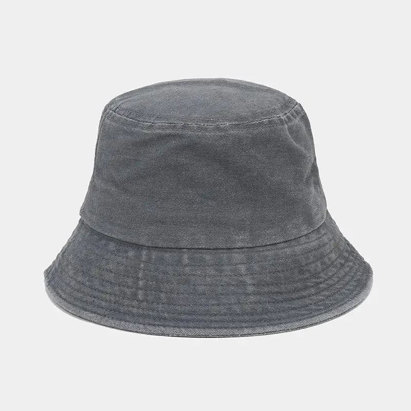 Kids Baby Washed Denim Cotton Bucket Hat Boy Girls Caps