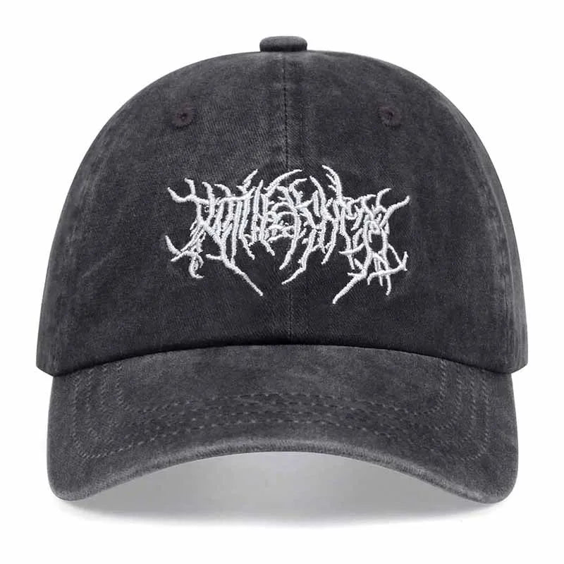 Vintage Washed Punk Hip Hop Baseball Cap Embroidered Dad Hat Vintage Classic Style