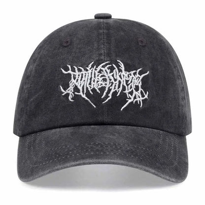 Vintage Washed Punk Hip Hop Baseball Cap Embroidered Dad Hat Vintage Classic Style