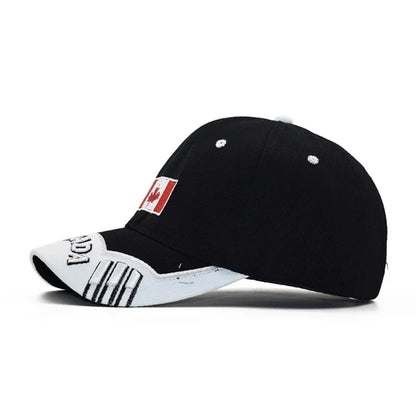 Colors Contrast Canada Embroidered Baseball Cap For Men Women